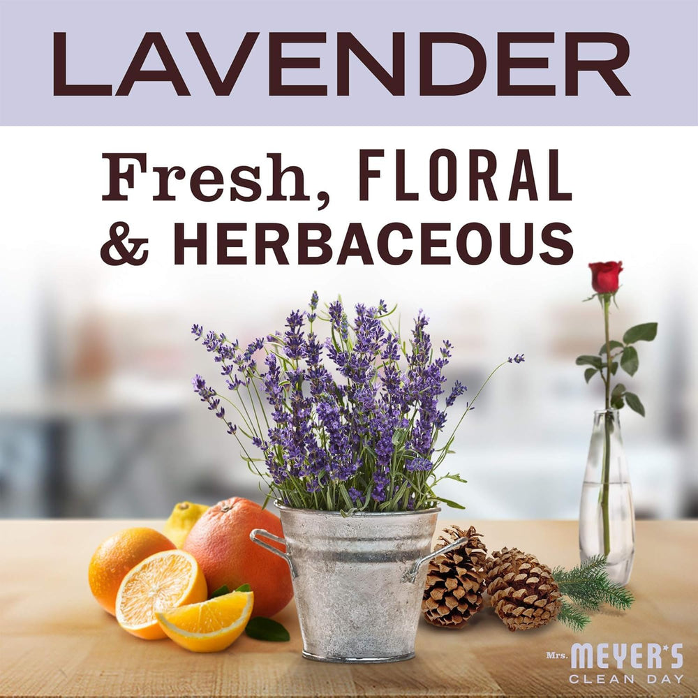 Mrs. MEYER'S label detail highlighting ingredients and cruelty-free certification