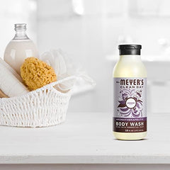 Mrs. Meyer's lavender bottle next to common items showing 16 oz scale