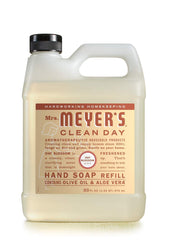 Mrs. MEYER'S refills staged by a sink demonstrating easy refill convenience