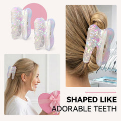 Mtiyoose securing fine hair in a half-up style for gentle, snag-free hold