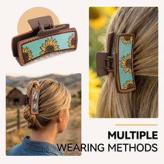 Mtiyoose leather-look texture detail showing rustic western pattern and visual interest.