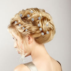 MTLEE hair updo with pins in use demonstrating polished event styling