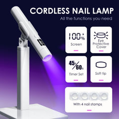 MUCOOS mini UV lamp side profile highlighting slim portable form