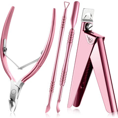Mudder front packaging of pink-rose manicure set, professional look and protection