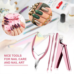 Mudder manicure set staged in salon, professional finish and durable tools