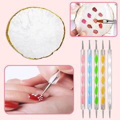 MUIIGOOD double-ended dotting pens demonstrating two-size dots for controlled accents