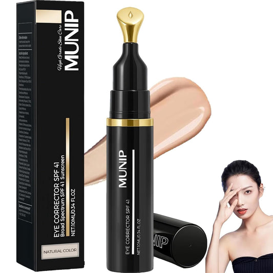 MUNIP eye corrector front tube showing clean packaging and SPF benefit