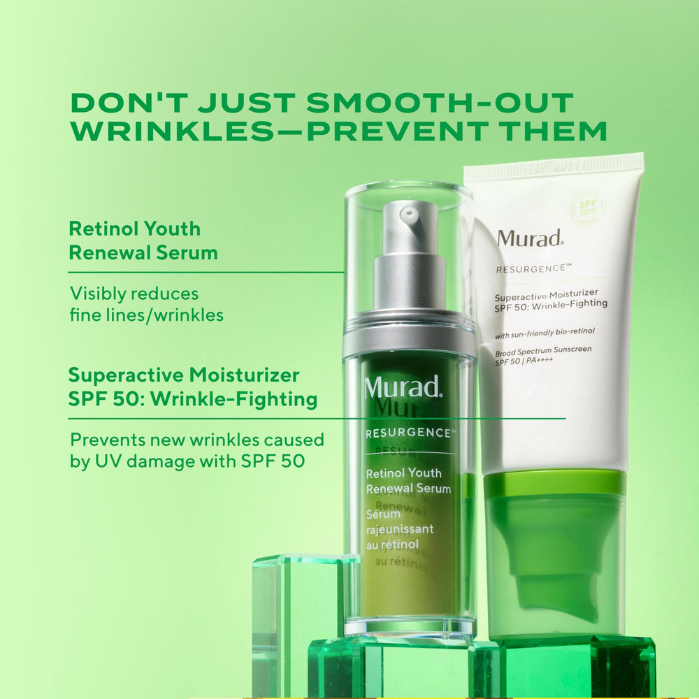 Murad before-and-after texture illustration demonstrating smoothing effect