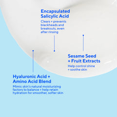 Murad cleanser with hyaluronic highlight demonstrates hydration support