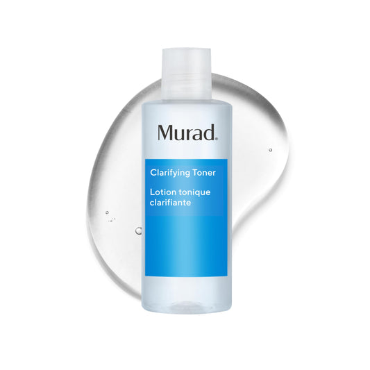 Murad clarifying toner front bottle shot showing label and 6 fl oz capacity benefit clarity