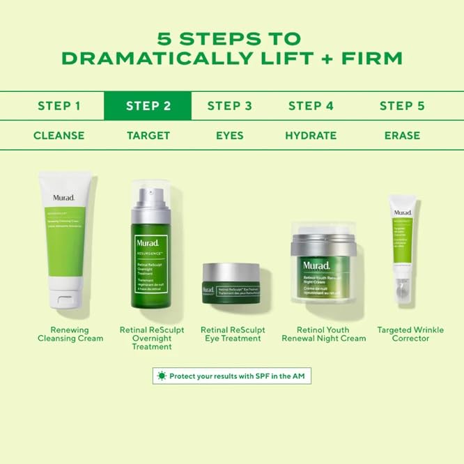 Murad box and instructions showing usage and ingredient highlights