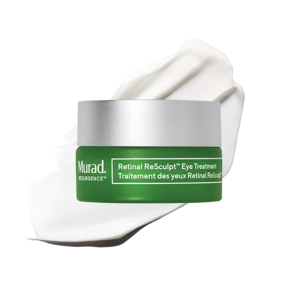 Murad retinal ReSculpt front jar showing compact design and premium eye treatment benefit