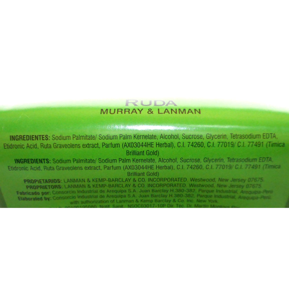 Close-up of Murray & Lanman soap bar texture highlighting translucent glycerine and smooth lathering surface