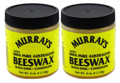 Murray's beeswax jar beside a ruler illustrating 4 oz jar size for long-lasting supply
