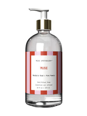 Muse Apothecary front label showing Mandarin Rosè Pink Pomelo scent and benefits