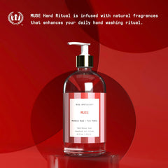 Muse Apothecary pouring into hand demonstrating moisturizing cleansing performance