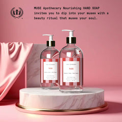 Muse Apothecary pump dispenser close-up for easy, mess-free one-handed use