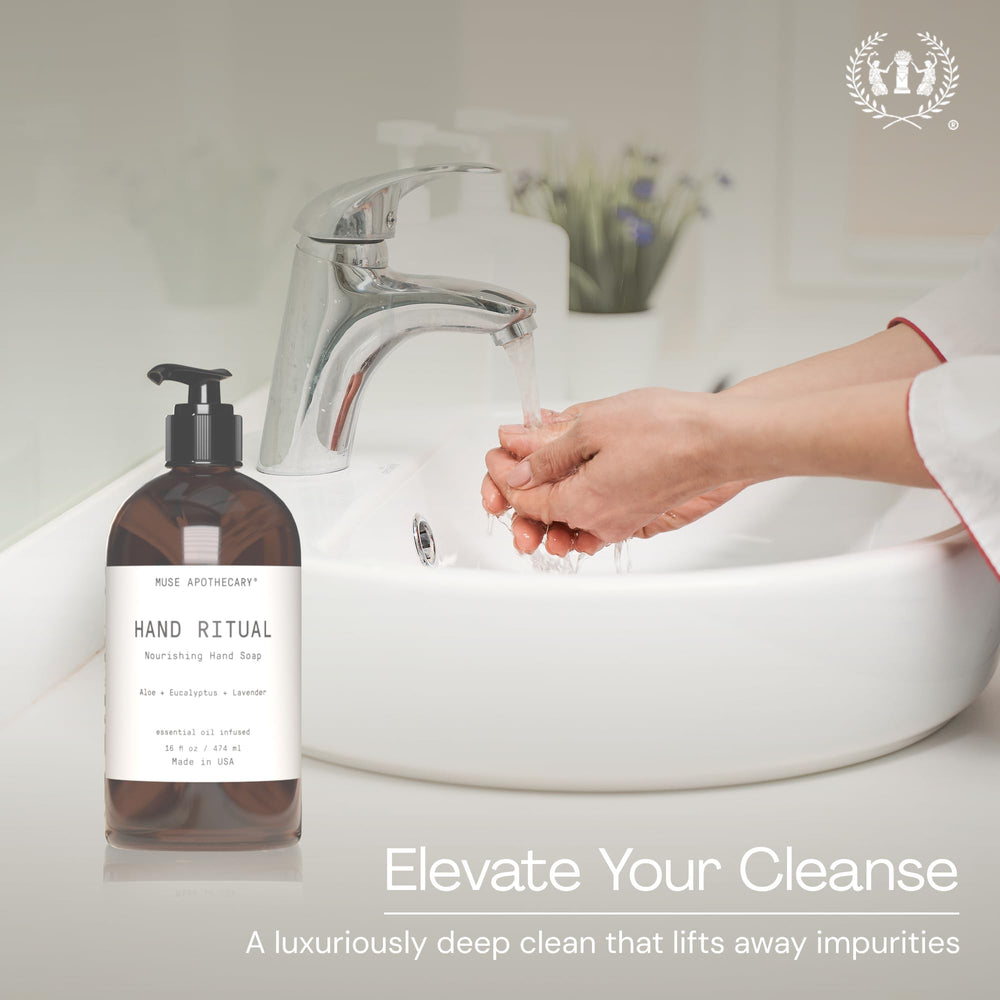 Muse Apothecary rich foamy lather texture demonstrating gentle cleansing