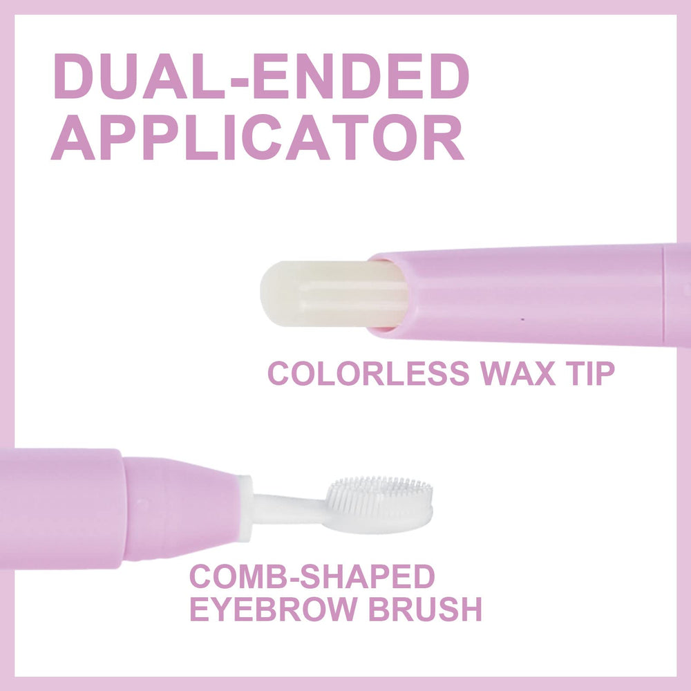 Music Flower close-up of comb-shaped brush head for precise brow grooming