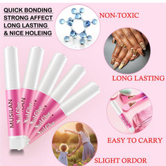 MUSILAN crystal glass file next to tubes for smooth prep and better adhesion