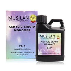 MUSILAN finished acrylic nails in lifestyle shot showing durable glossy benefit