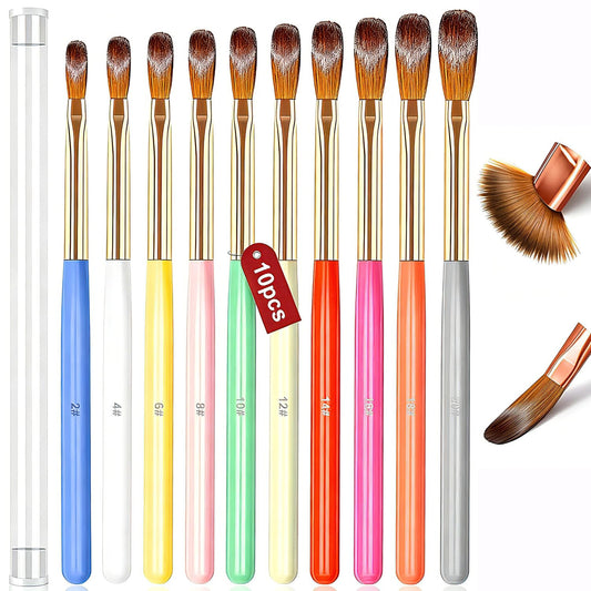 MUSILAN front view of the ten-piece brush set showing full contents and variety benefits