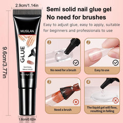 MUSILAN semi-solid gel texture close-up showing tacky consistency