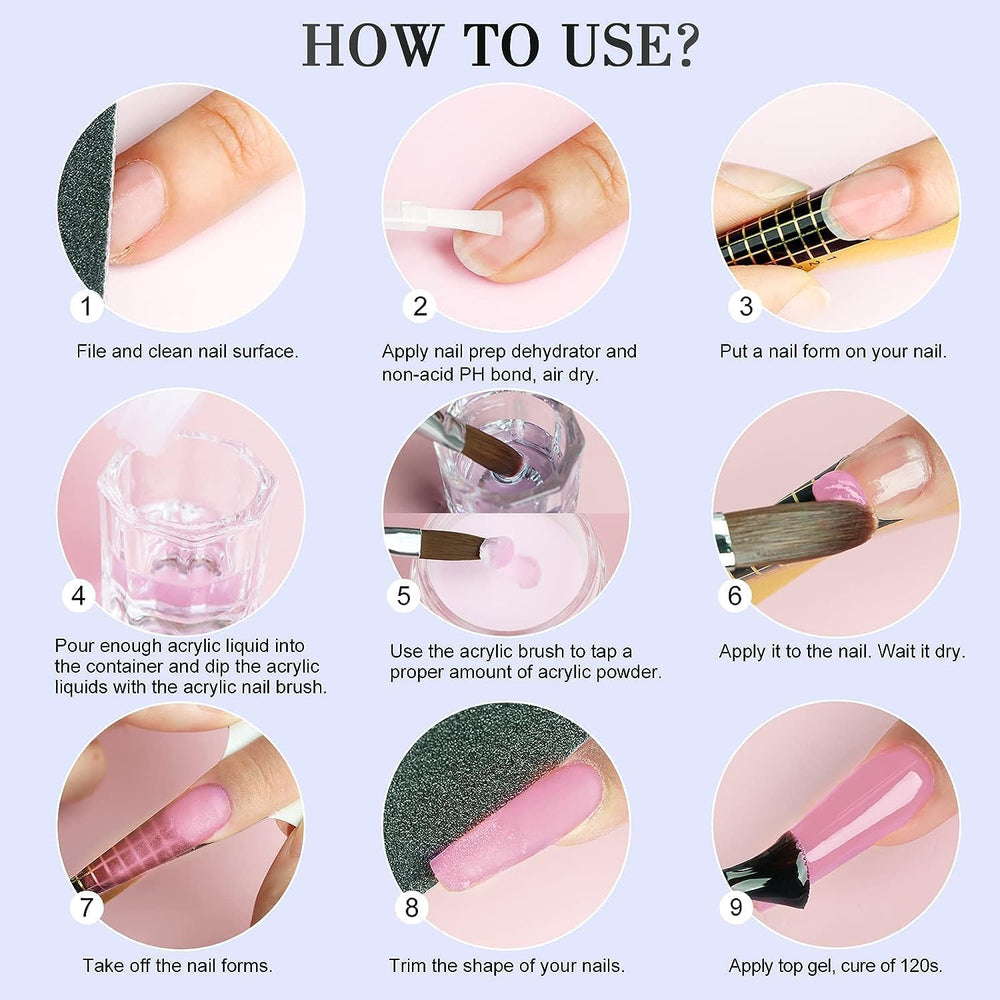 MUSILAN in-use nail extension application illustrating steady work time and accurate placement