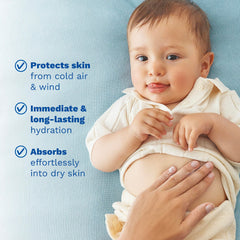 Mustela bottle beside coin to show travel-friendly 6.76 fl oz size and portability