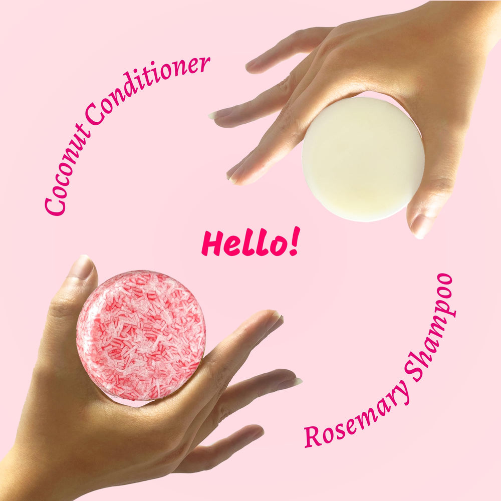 Muun conditioner bar applied to hair ends for hydration and detangling