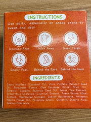 Muun persimmon soap being applied to underarm showing odor-control benefit