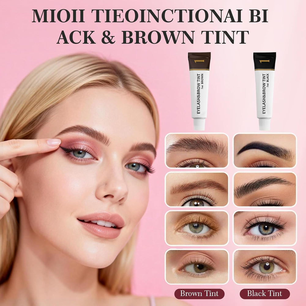 MVC tint cream and developer close-up showing texture and mixing consistency benefit