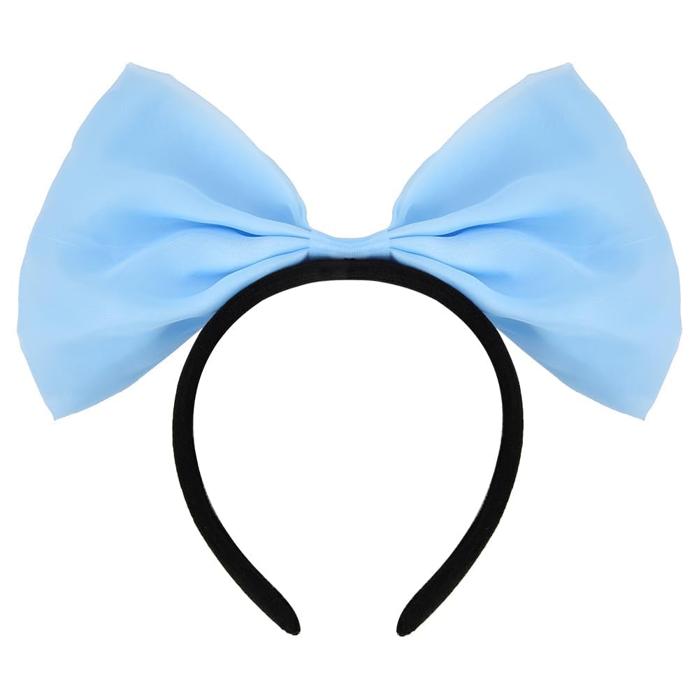 MXXGMYJ front view blue bow headband showing bold color and stylish impact