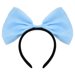 MXXGMYJ front view blue bow headband showing bold color and stylish impact
