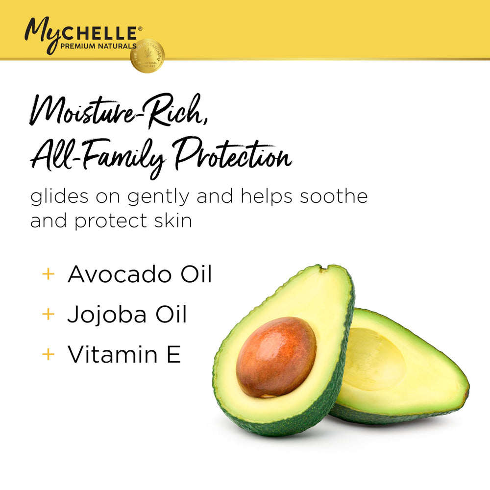 MyCHELLE Sun Shield Stick creamy texture close-up showing smooth blendability and tint