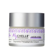 MyCHELLE jar front view showing product branding and clean formulation benefits