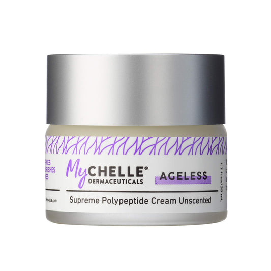 MyChelle Supreme Polypeptide Cream front jar showing clean design and benefits