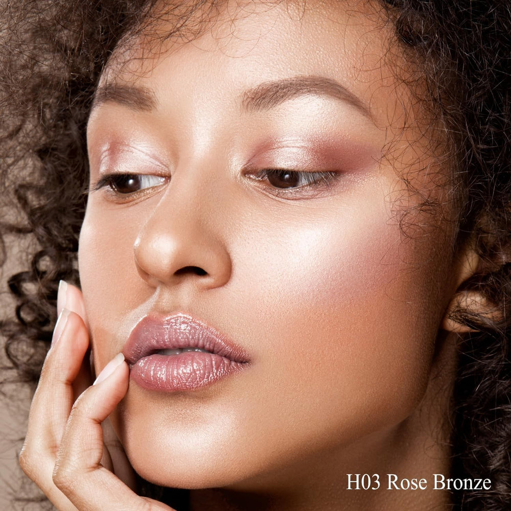 MYMERRY highlighter creamy texture swiped on skin highlighting smooth, blendable finish
