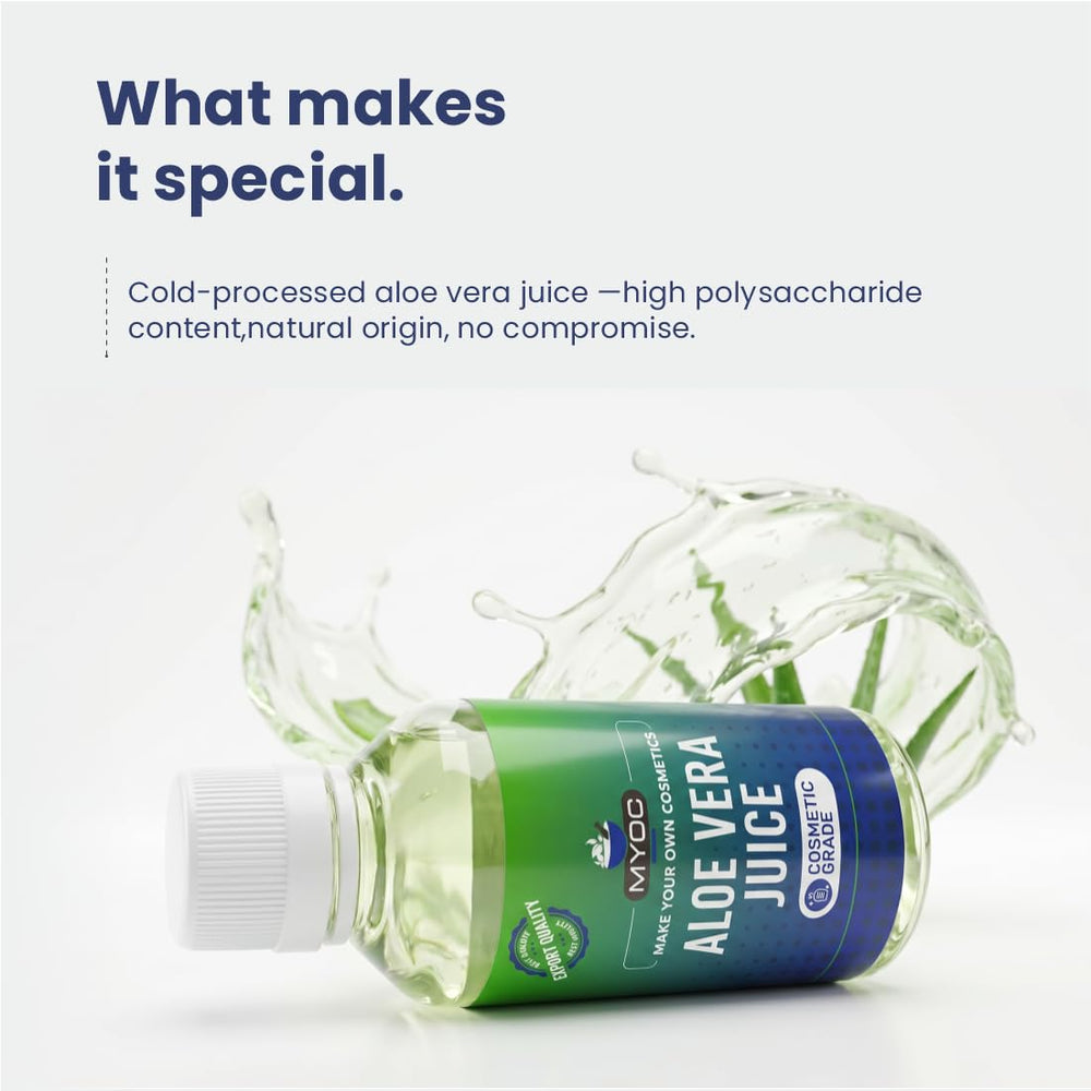 MYOC clear gel texture demonstrating smooth, hydrating consistency