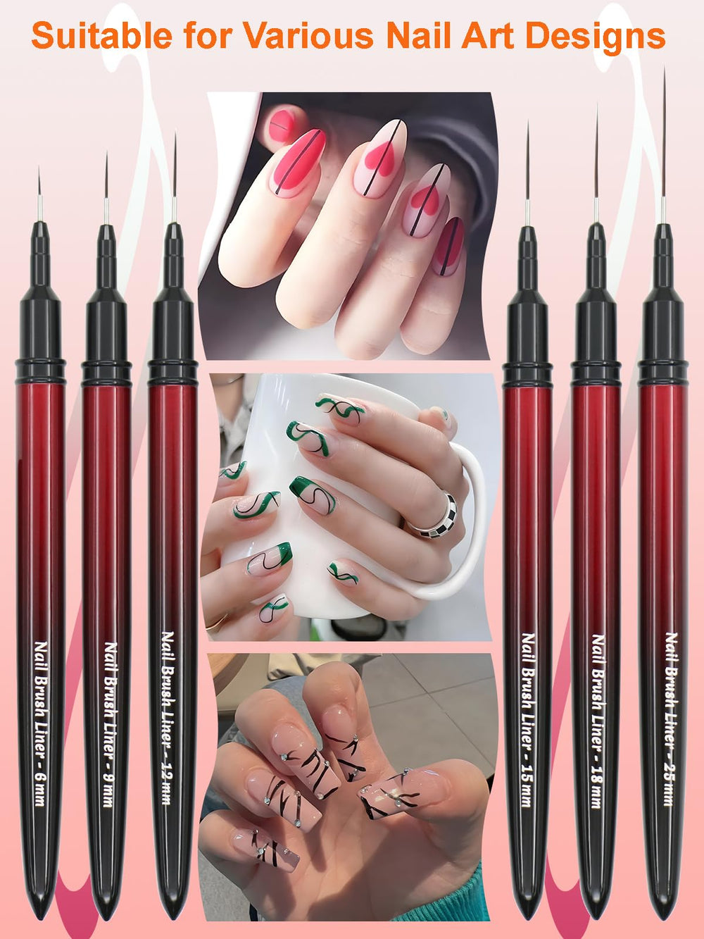 MYR brushes next to a hand for size comparison showing practical scale and comfort