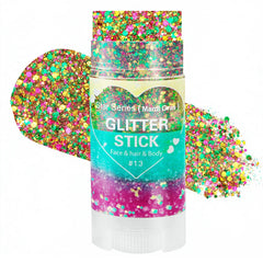 Mysense glitter stick front packaging showing colors and twist-up applicator for easy use