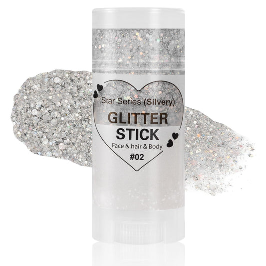 Mysense front packaging showing silver glitter stick and benefits of easy application