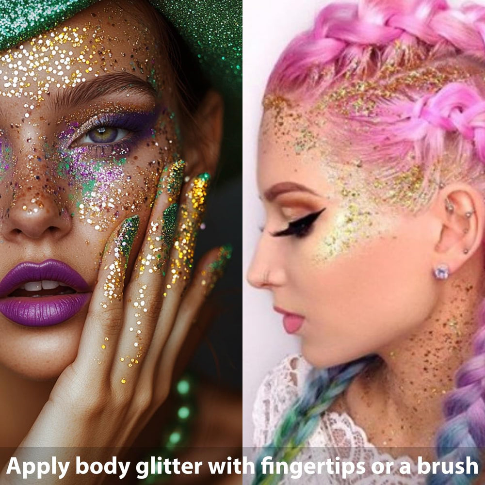 Mysense gold used as hair highlight adding reflective shimmer to strands