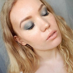 Mysense swatch on arm demonstrating true grey payoff and high pigmentation benefit