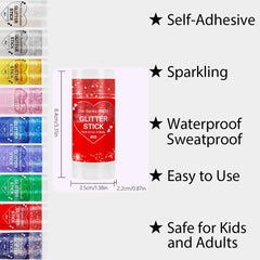 Mysense red glitter stick texture close-up revealing chunky and fine shimmer