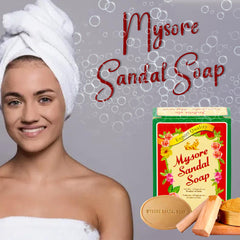 Mysore Sandal soap lather on hand demonstrating gentle cleansing