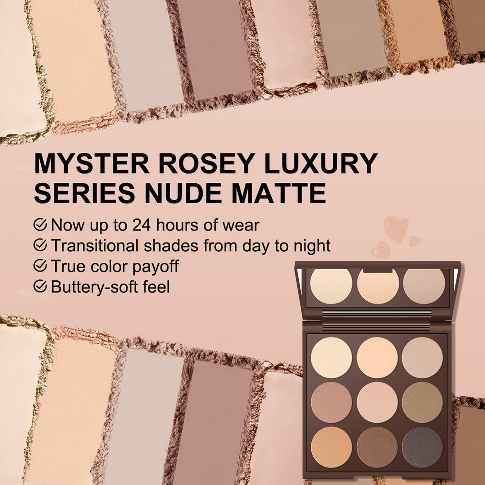 MYSTER ROSEY applied on eyelid during makeup routine demonstrating crease-resistant hold