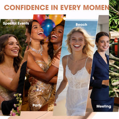 MyTend finished look on model at beach showing confident, even skin