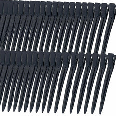 Mythos black duck-bill clips front view showing professional set and durable build