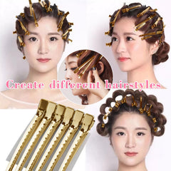 Mythos clips sectioning hair for color showing precise styling benefit
